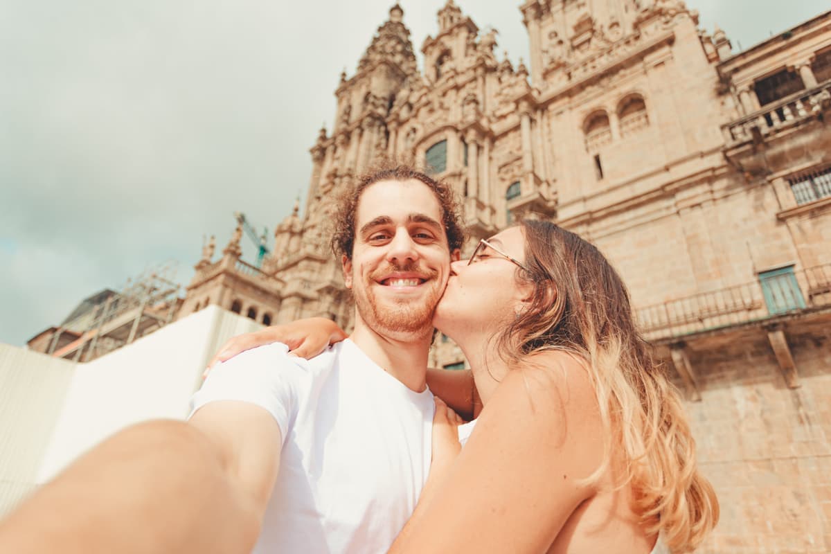 Social media creator sharing travel content