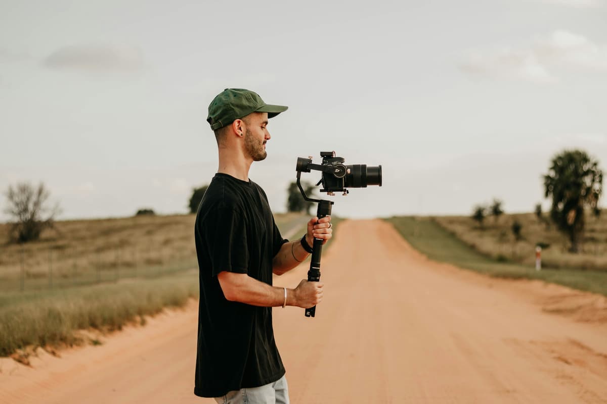 Creator filming a travel experience